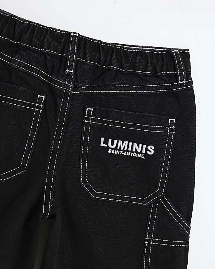 Boys Black Denim Luminis Shorts