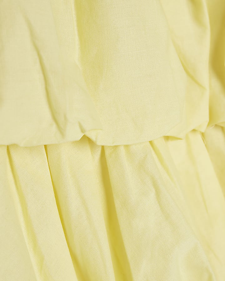 Girls Yellow Bubble Hem Dress