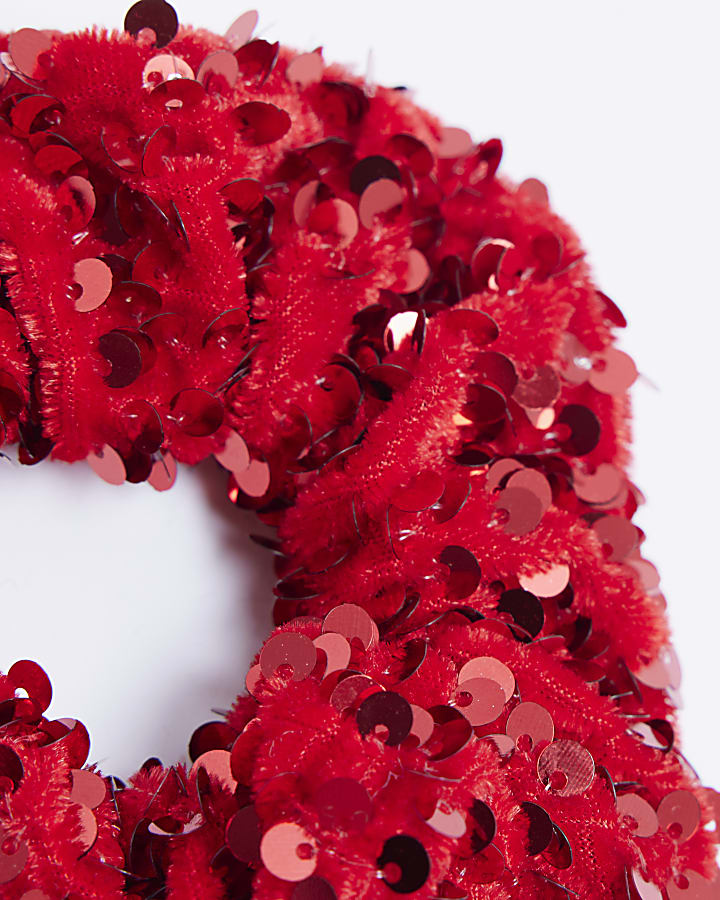 Red Sequin Scrunchie