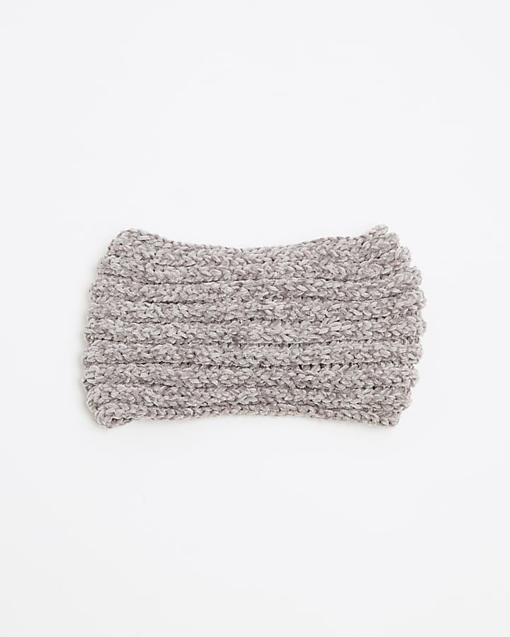 Grey Pearl Knitted Headband