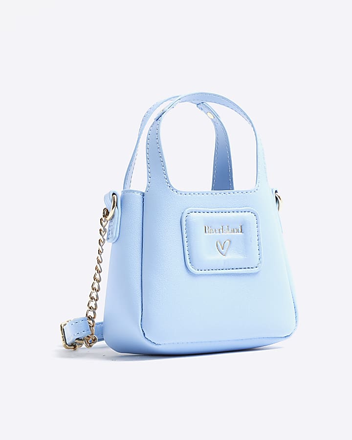 Girls Blue Mini Cross Body Tote Bag