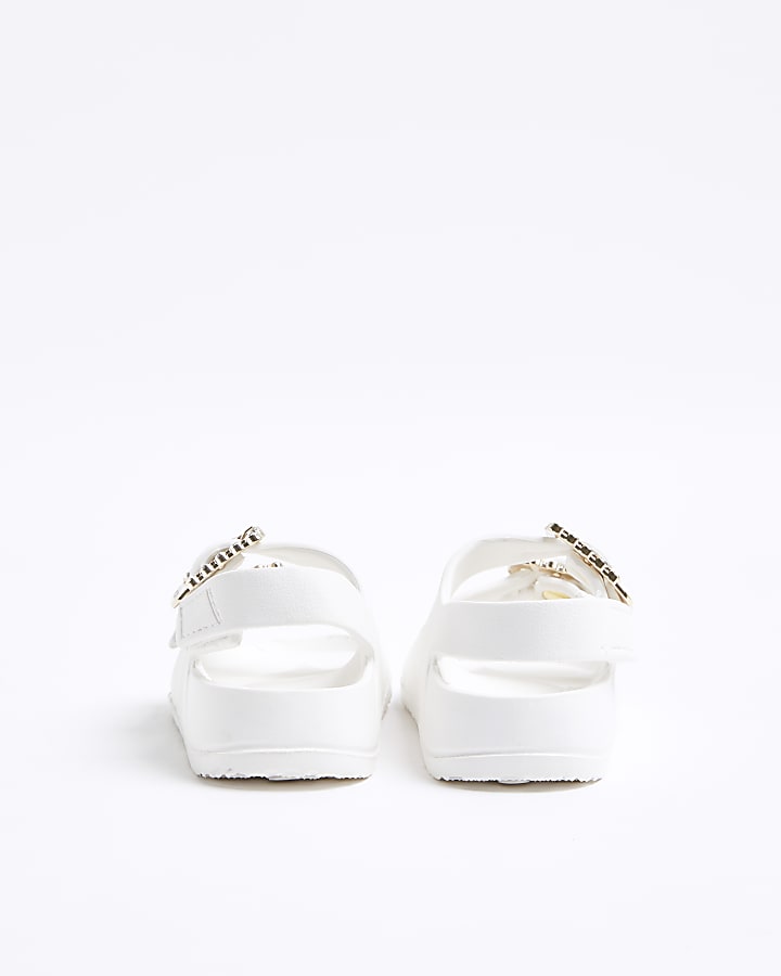 Mini Girls Pearl Double Buckle Sandals