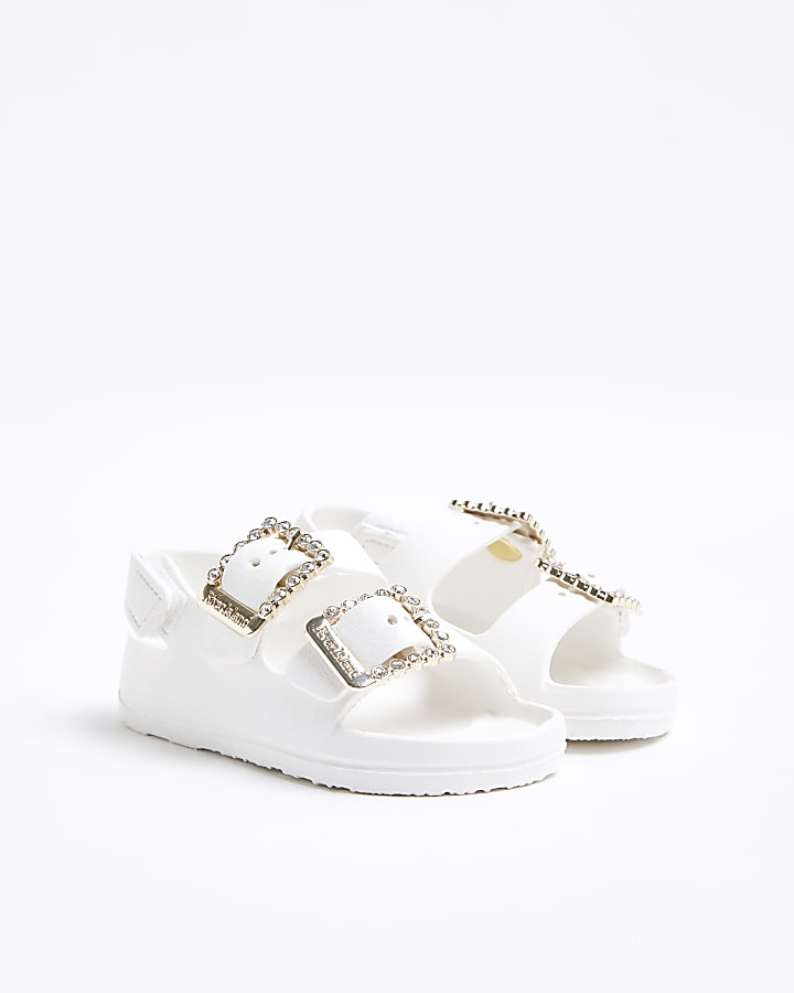 Mini Girls Pearl Double Buckle Sandals