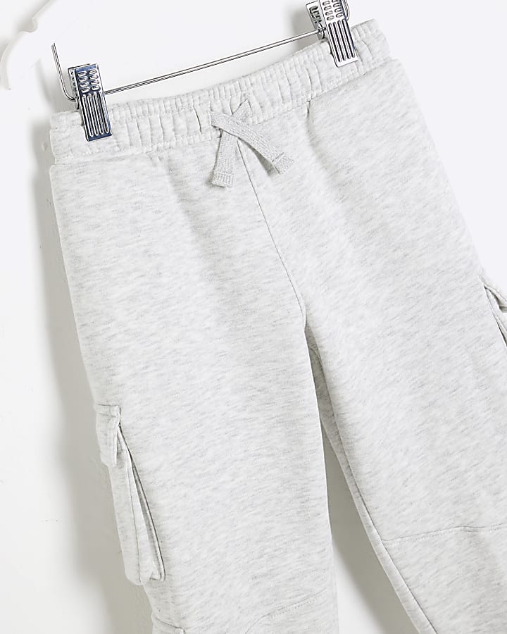 Mini Boys Grey Cargo Joggers