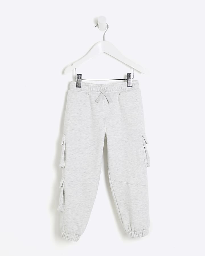 Mini Boys Grey Cargo Joggers