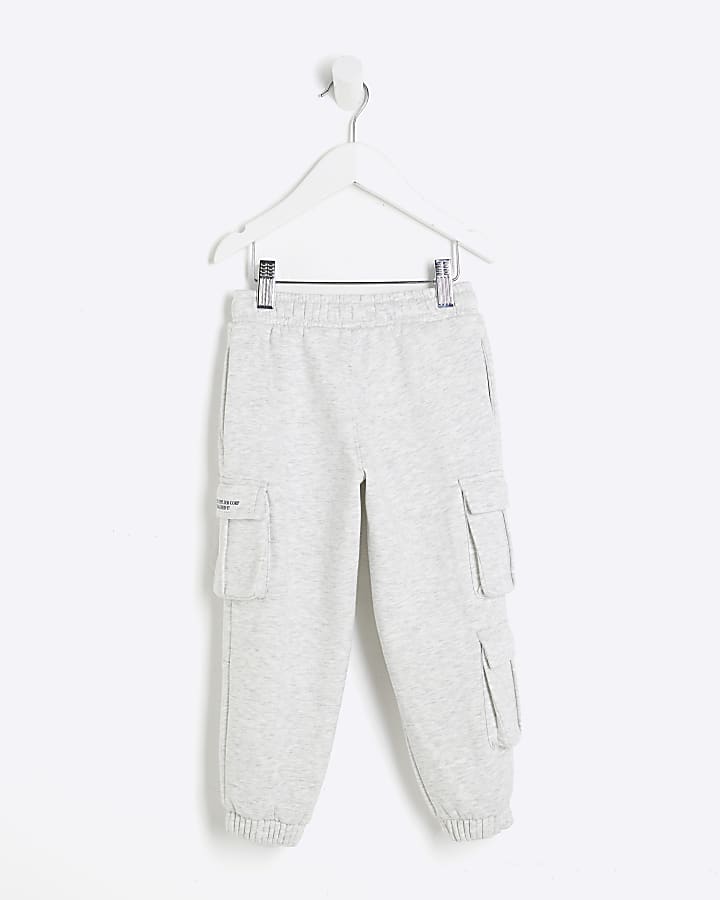 Mini Boys Grey Cargo Joggers