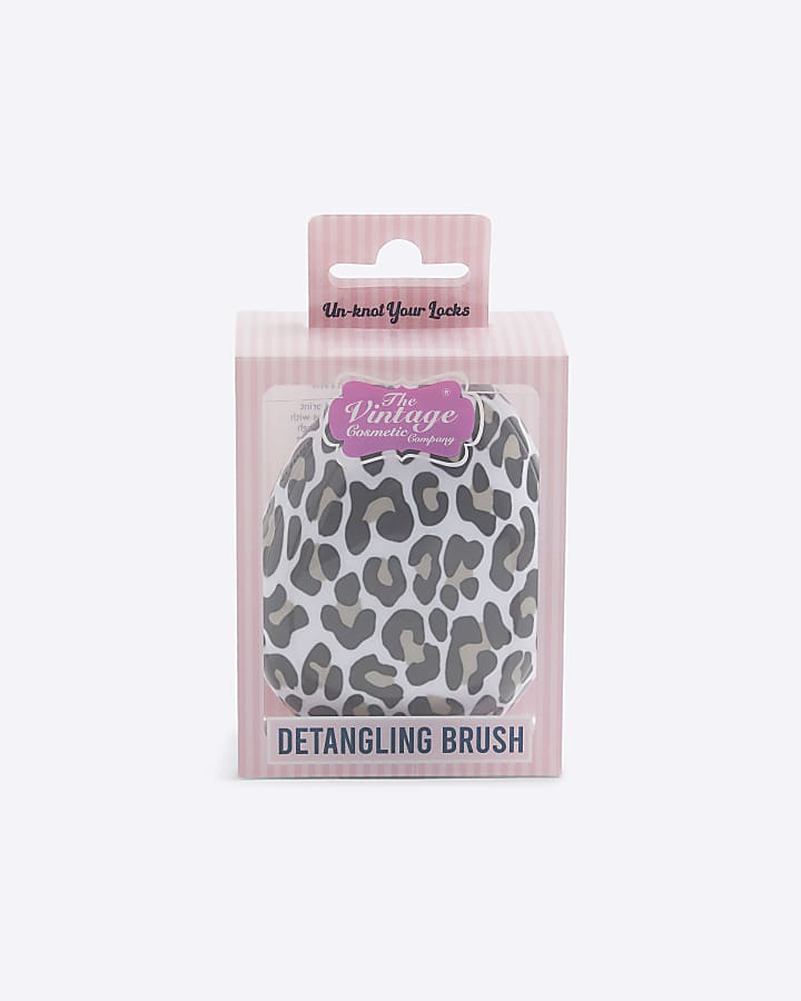 Girls Brown Leopard Print Detangling Brush