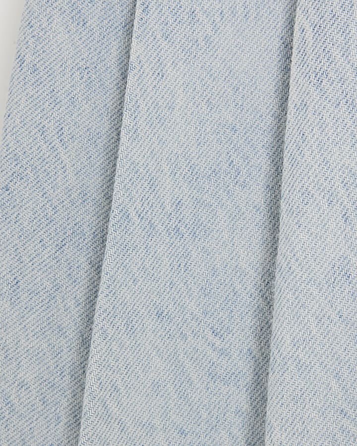 Girls Blue Denim Pleated Skort