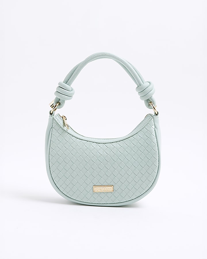 Girls Blue Woven Shoulder Bag