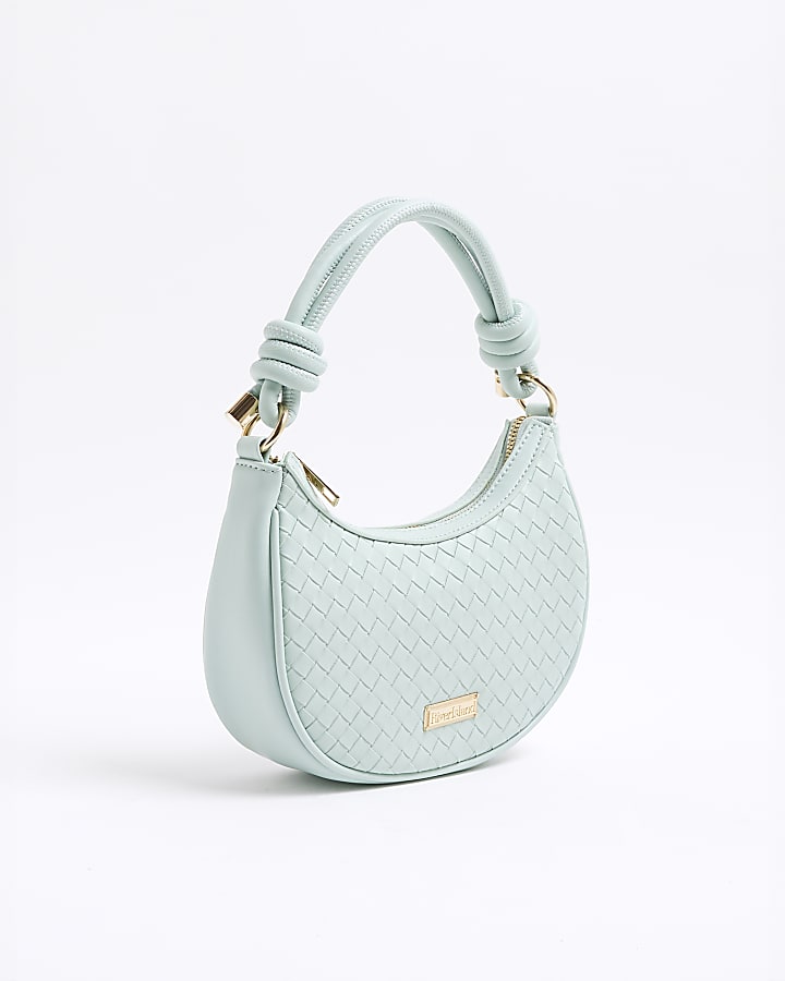 Girls Blue Woven Shoulder Bag