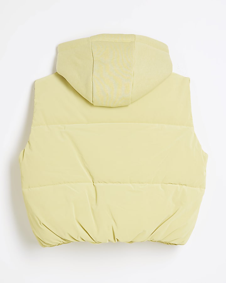 Girls Yellow Nylon 2 in 1 Gilet