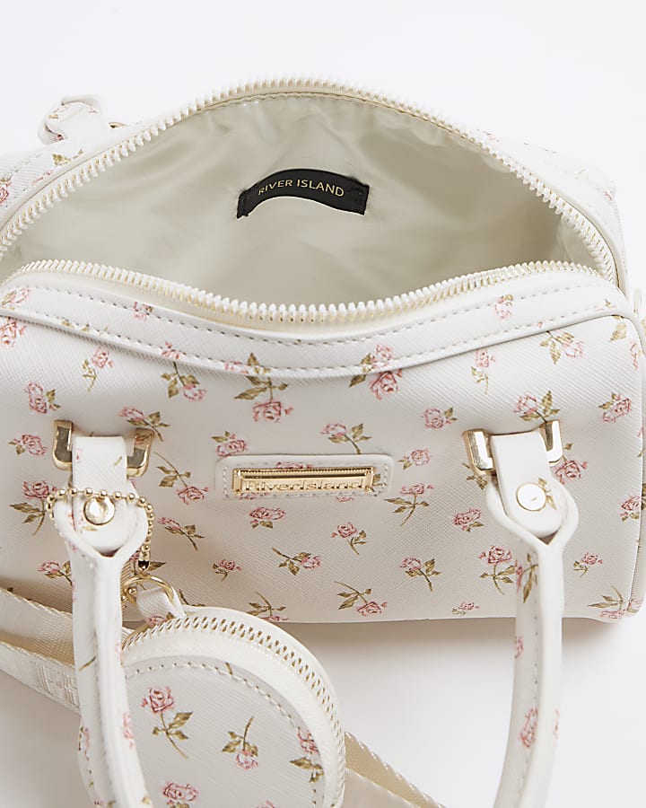 Girls Cream Ditsy Floral Cross Body Bag