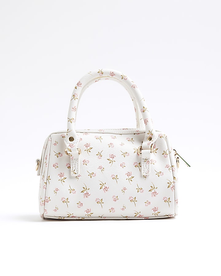 Girls Cream Ditsy Floral Cross Body Bag