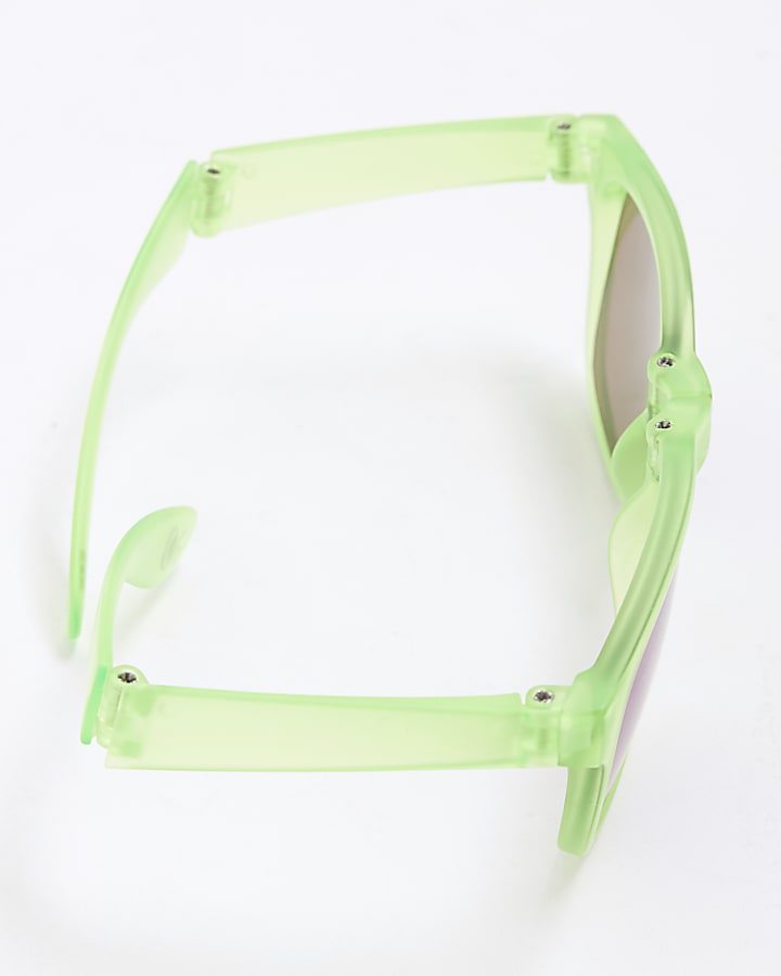 Mini Boys Green Foldable Wayfarer Sunglasses