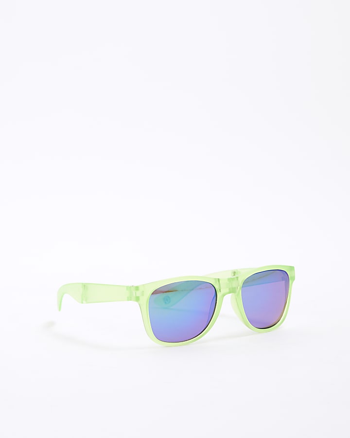 Mini Boys Green Foldable Wayfarer Sunglasses