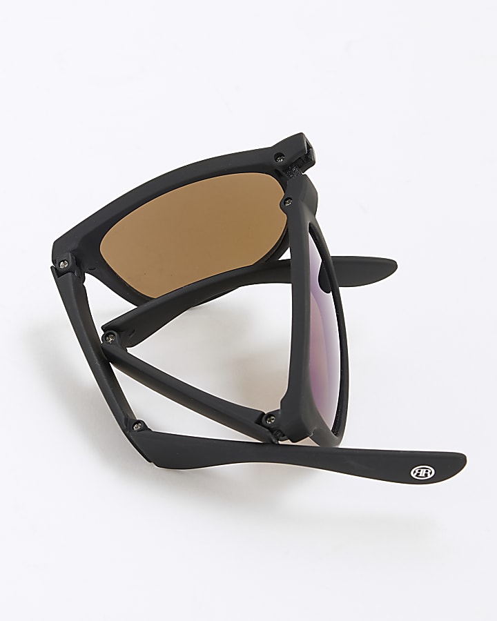 Mini Boys Black Foldable Wayfarer Sunglasses