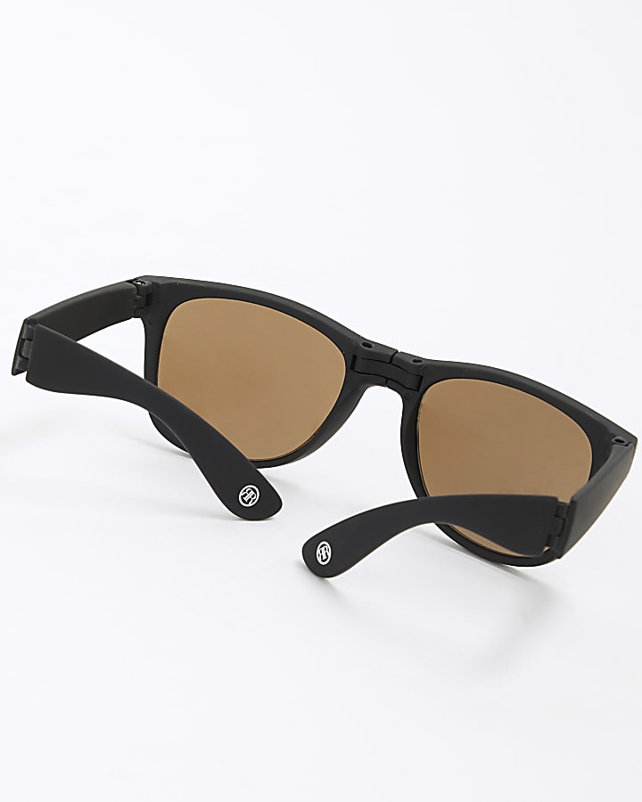 Mini Boys Black Foldable Wayfarer Sunglasses