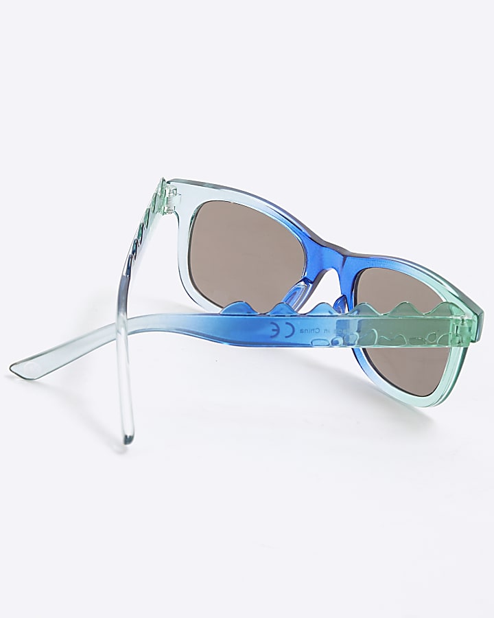 Mini Boys Blue Ombre Dinosaur Sunglasses