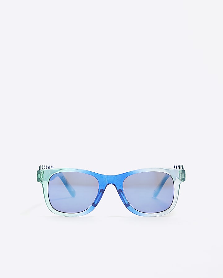 Mini Boys Blue Ombre Dinosaur Sunglasses