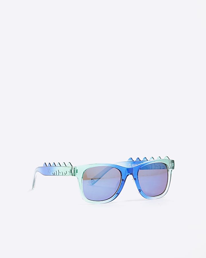 Mini Boys Blue Ombre Dinosaur Sunglasses