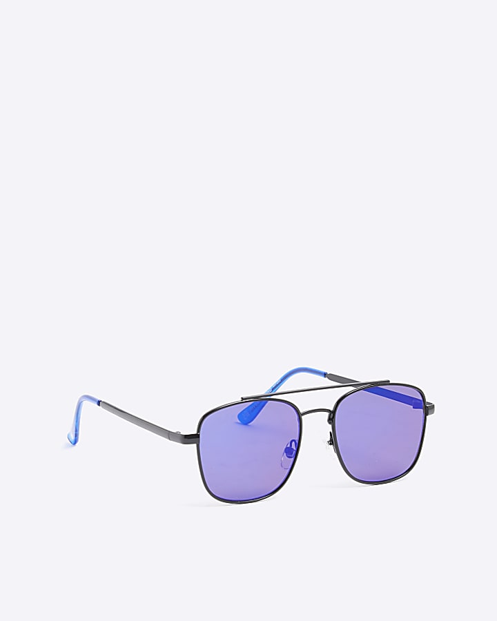 Boys Blue Metal Navigator Sunglasses