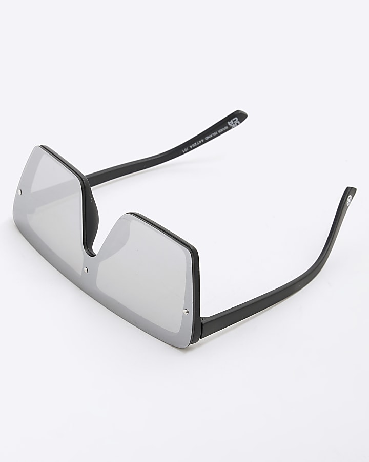 Boys Black RI Mirror Visor Sunglasses