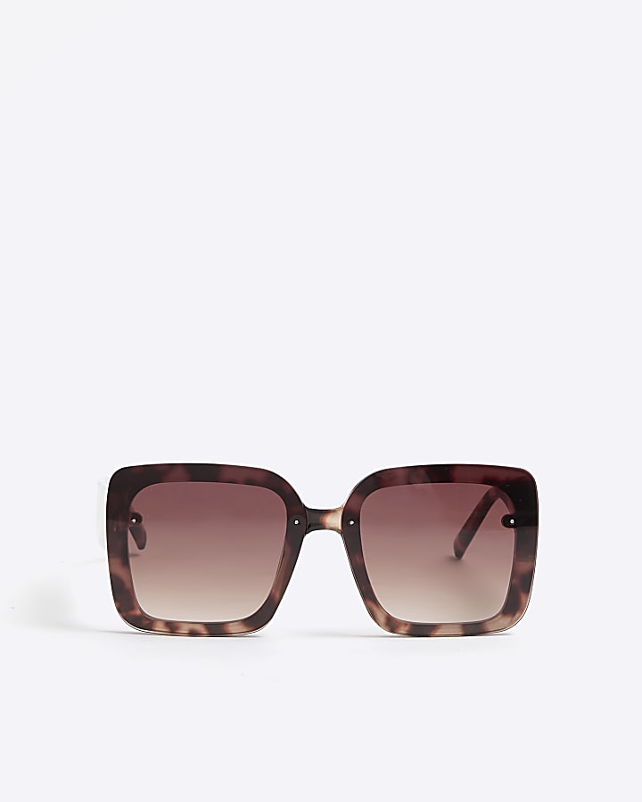 Girls Pink Tortoiseshell Oversized Sunglasses