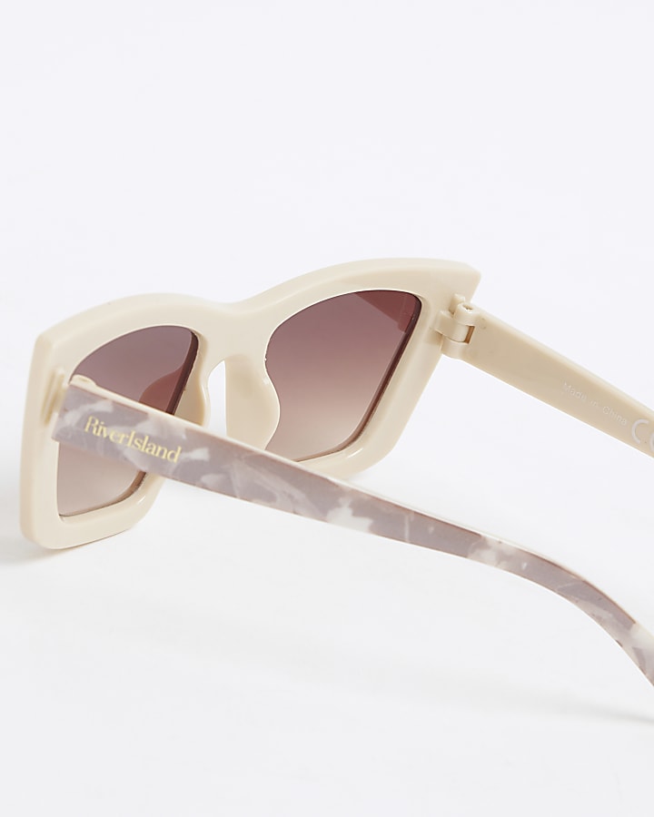 Girls Cream Cat Eye Sunglasses