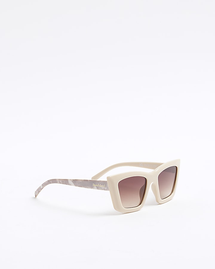 Girls Cream Cat Eye Sunglasses