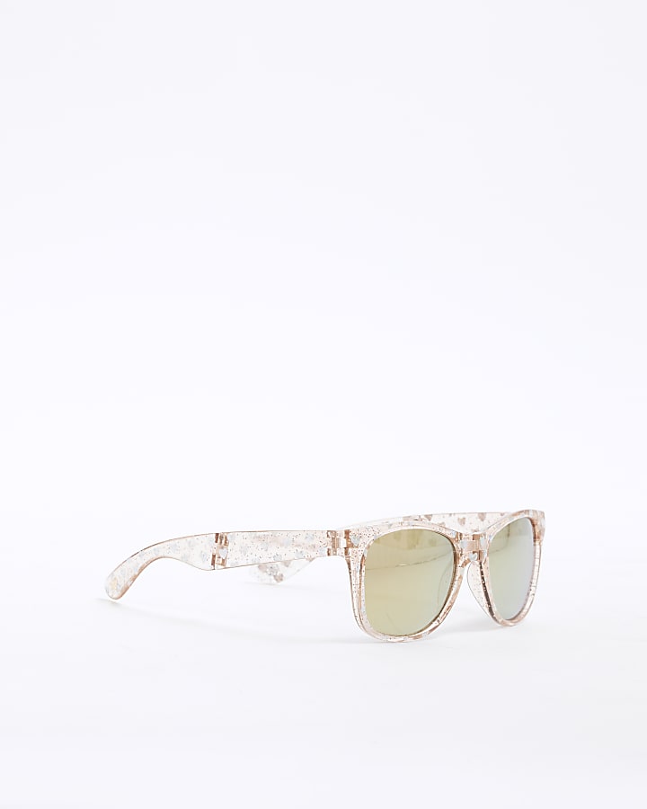 Mini Girls Pink Foldable Glitter Sunglasses