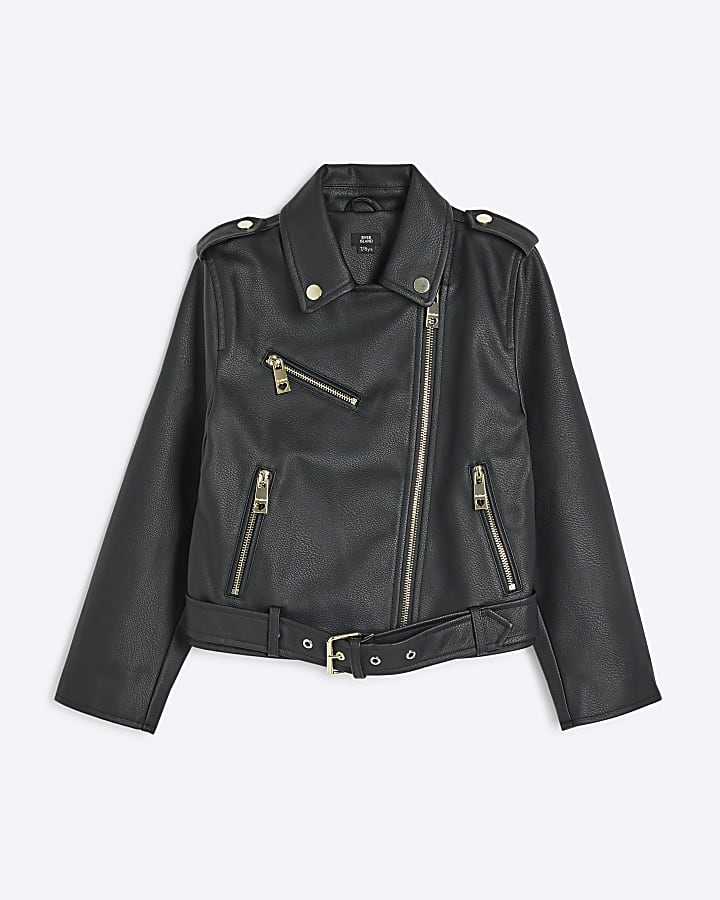 River island girls biker jacket on sale