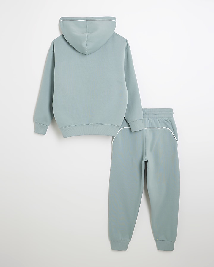 Boys Blue Piped Tracksuit Set