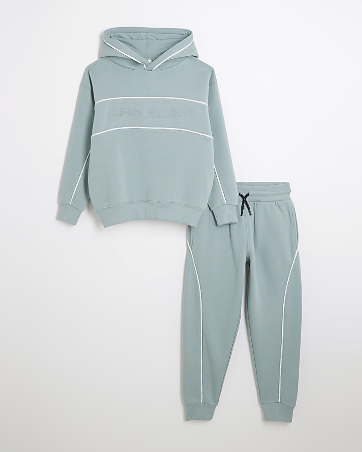 Boys Blue Piped Tracksuit Set