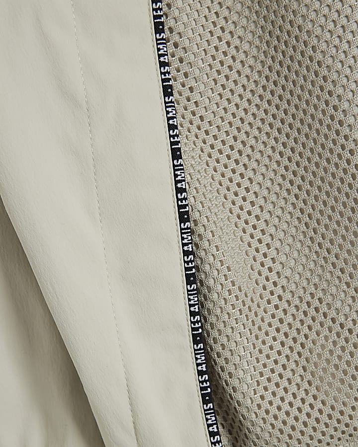Boys Beige Sporty Piped Jacket