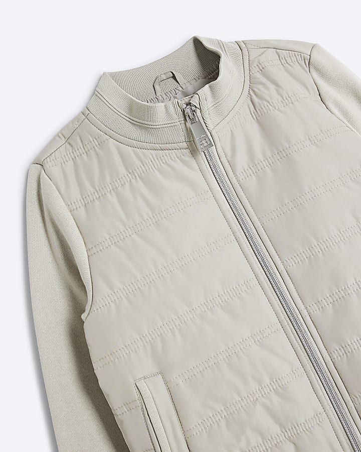 Boys Beige Padded Jacket