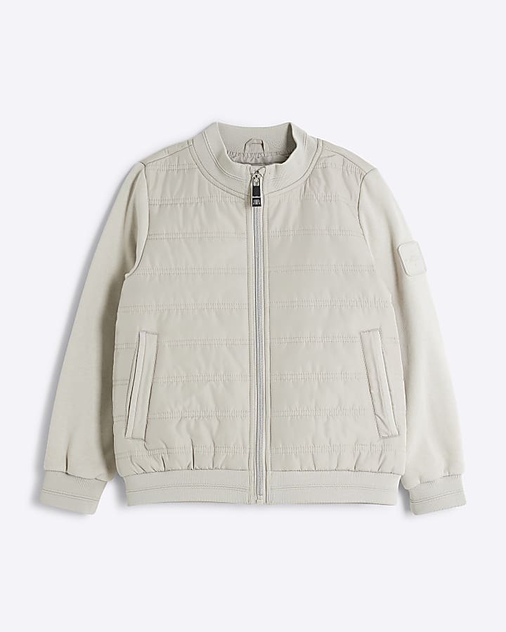 Boys Beige Padded Jacket