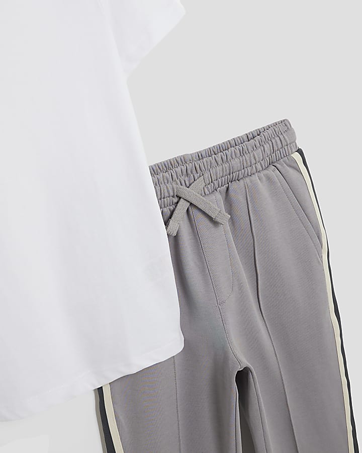 Boys Grey Taped Jacket 3 Piece Set