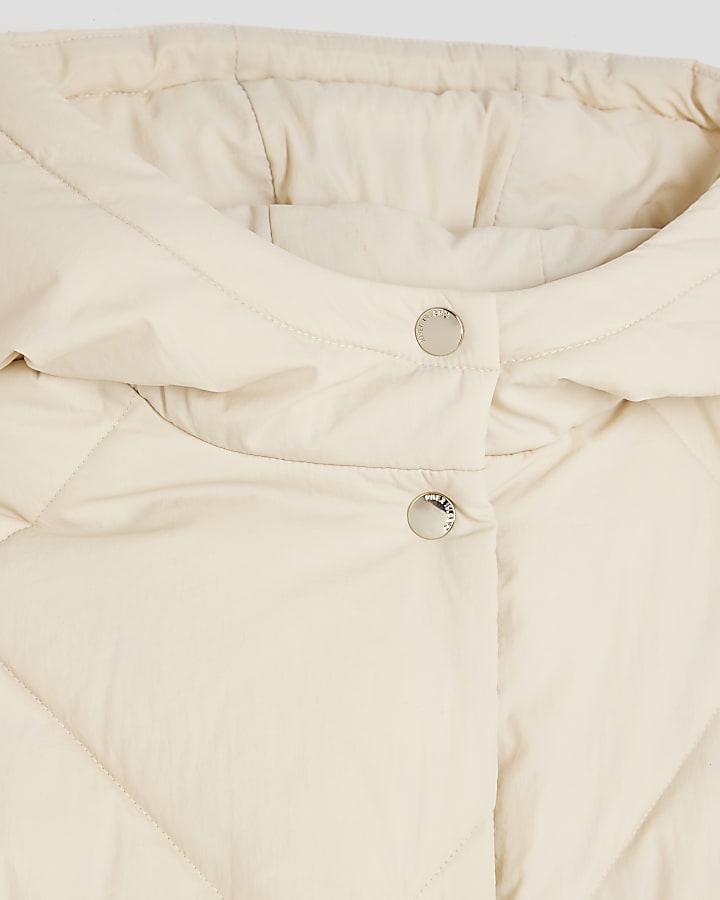 Girls Cream Belted Gilet