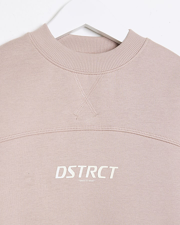 Mini Pink District Sweatshirt Set