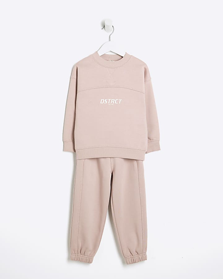 Mini Pink District Sweatshirt Set