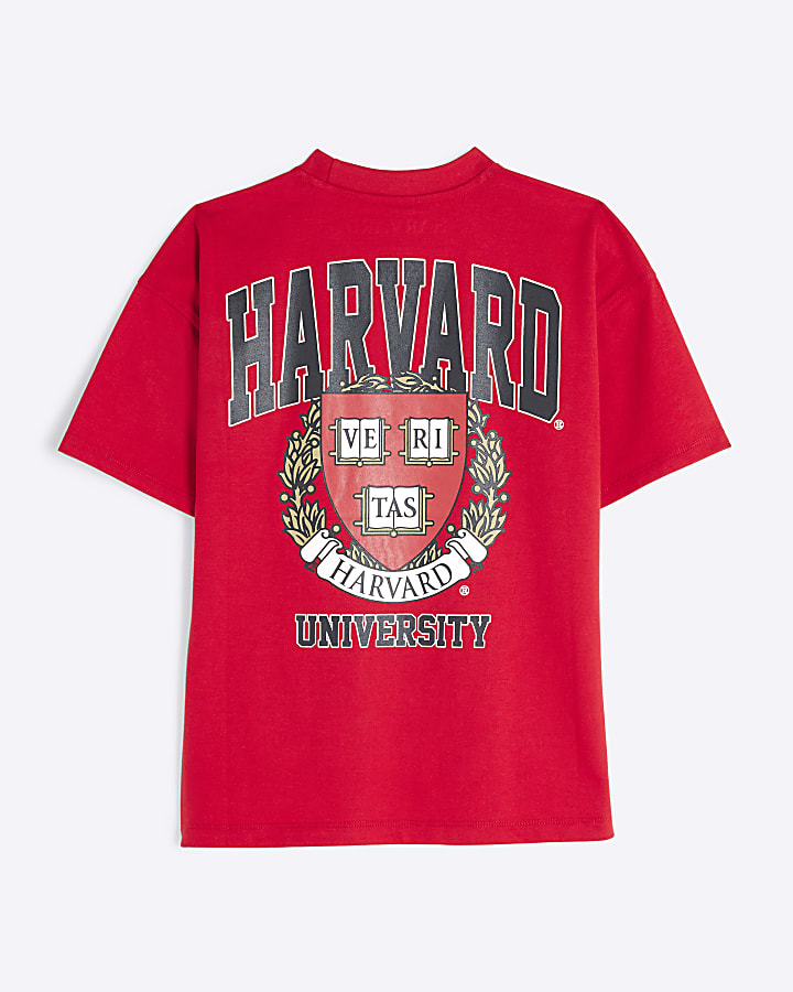 Red Harvard Back Graphic T-shirt