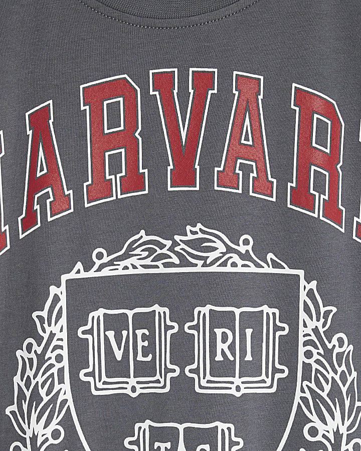 Grey Harvard Graphic T-Shirt