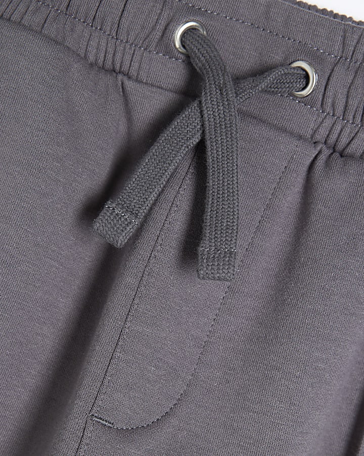 Boys Grey Taped Stripe Joggers