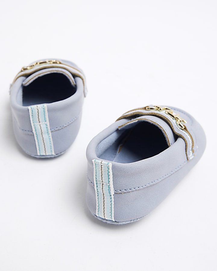 Baby Boys Blue Faux Leather RI Loafers