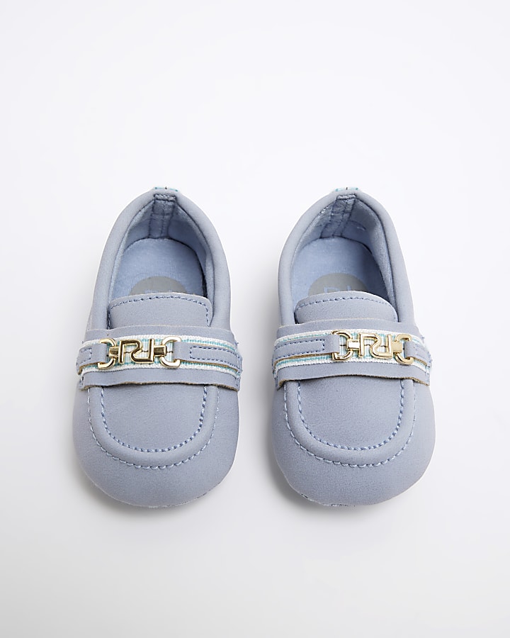 Baby Boys Blue Faux Leather RI Loafers