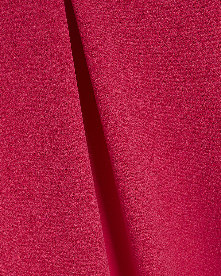 Girls Pink Scuba Bow Jumpsuit