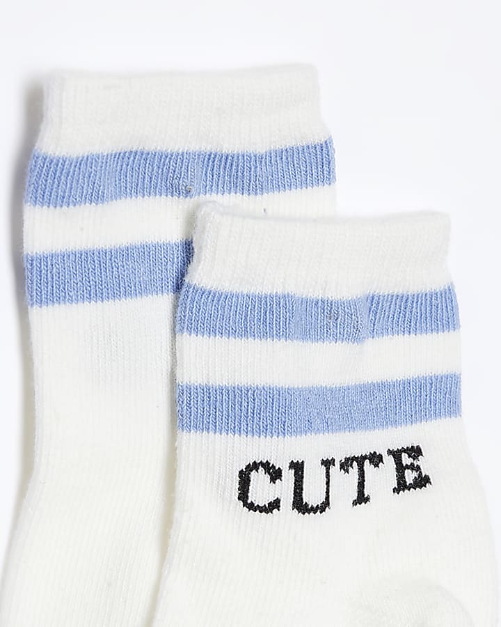 Baby Boys Blue Hoodie and Sock 3 Piece Set