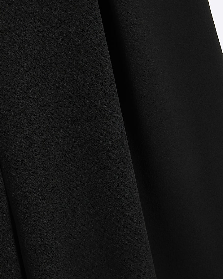 Girls Black Scuba Bow Jumpsuit
