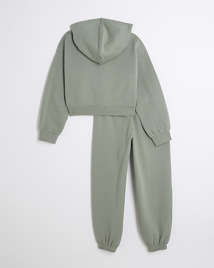 Girls Khaki Fearless Hoodie and Joggers Set