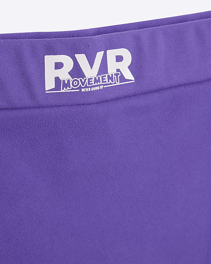 Girls purple RI Active t-shirt and skort set